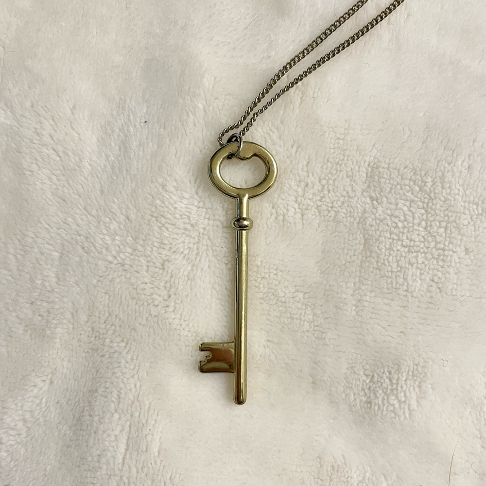 Skeleton Key Long Charm Necklace